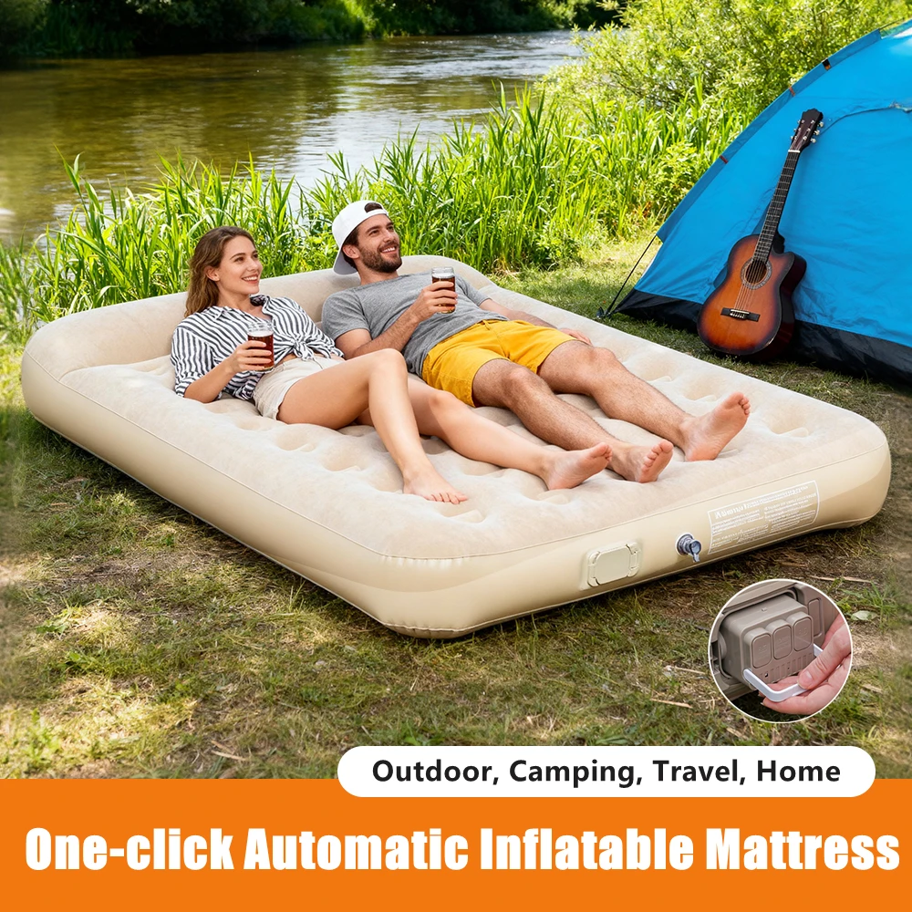 Camping Outdoor Or Indoor - Новый надувной матрас со встроенным насосом,