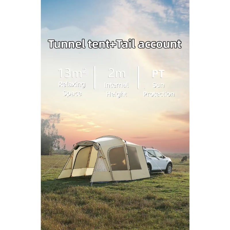 Outdoor Camping Car Tail Tent - Палатка-тент для автомобиля: индивидуальная, водонепроницаемая, для
