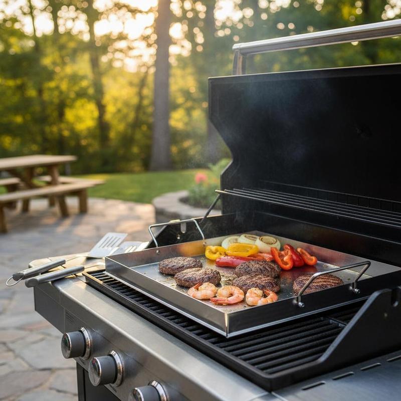 Kitchen Outdoor Camping - Универсальная плоская сковорода-гриль 18x16 дюймов для