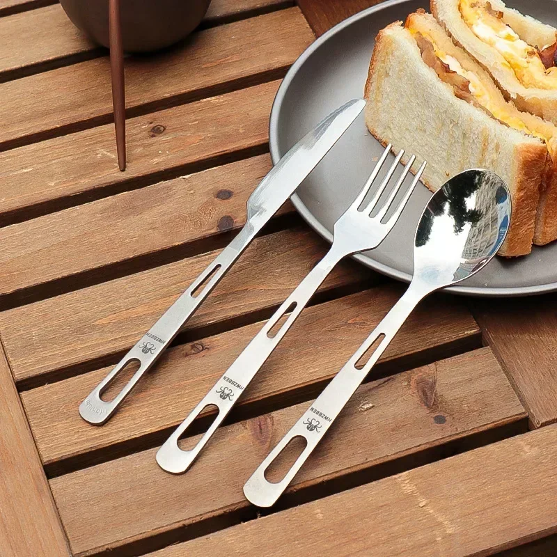 Outdoor Camping Kitchen Set - HWZBBEN титановая вилка, ложка, нож, посуда