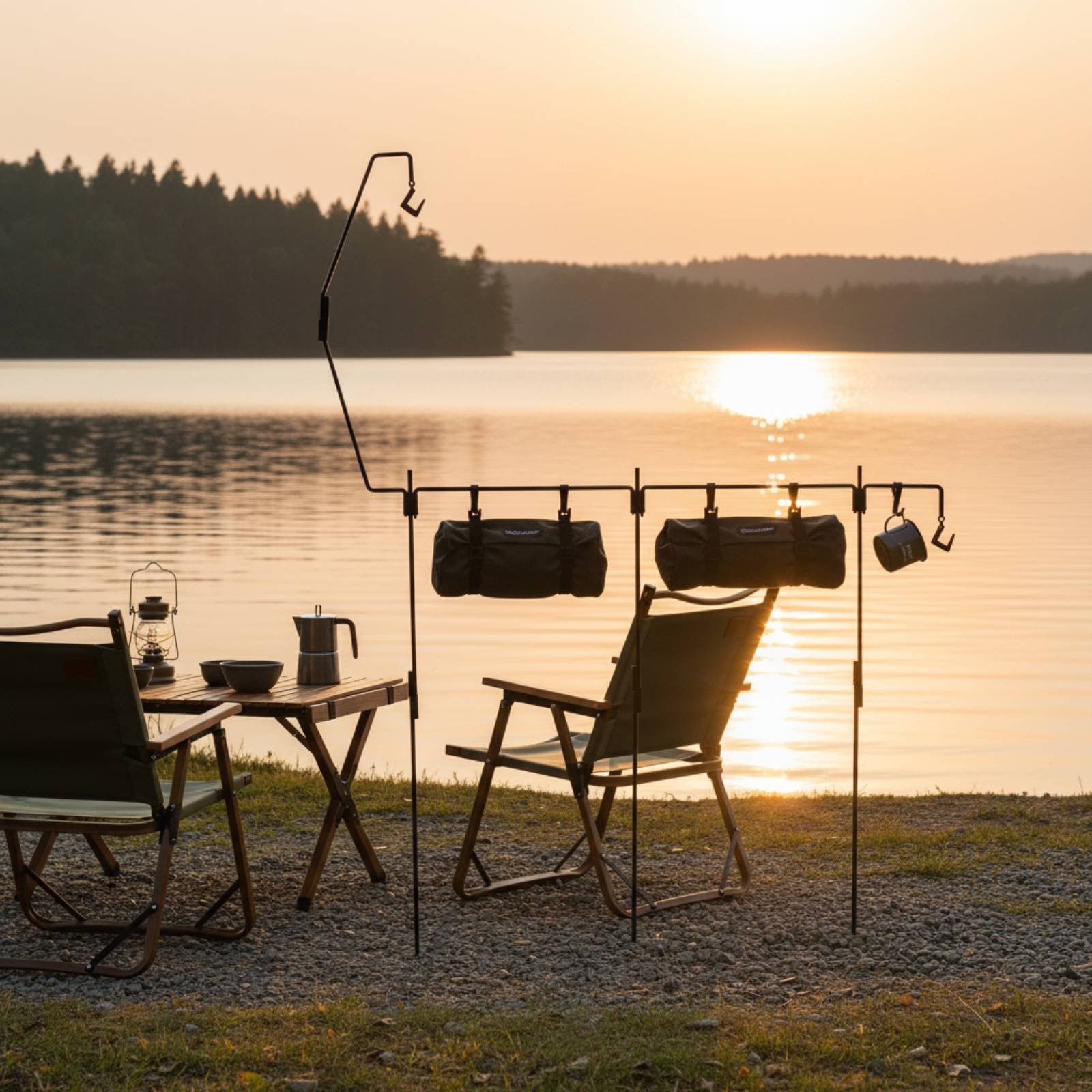 Kitchen Outdoor Camping - Подставка для кемпингового фонаря, легко собираемая,