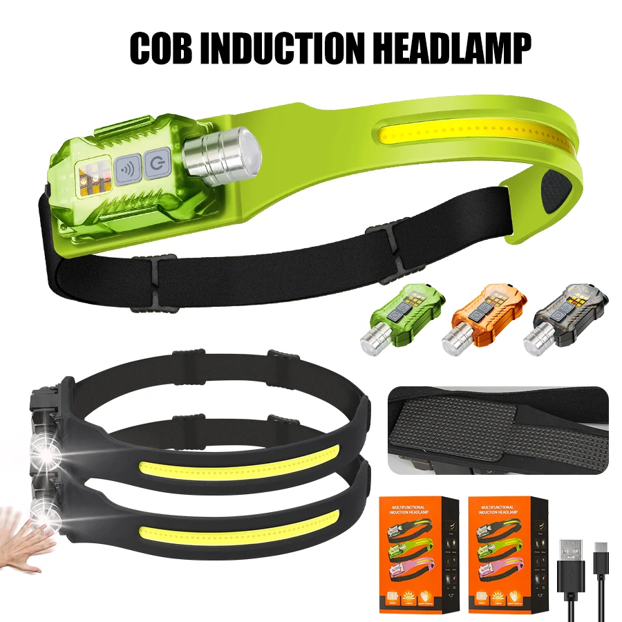 Outdoor Camping Lights - Мощный светодиодный налобный фонарь, портативный перезаряжаемый