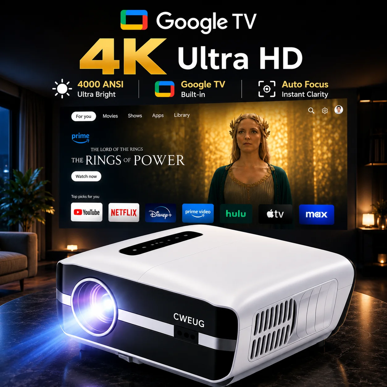 Outdoor Camping Tv - Новый проектор NewA9S 4K с автофокусом