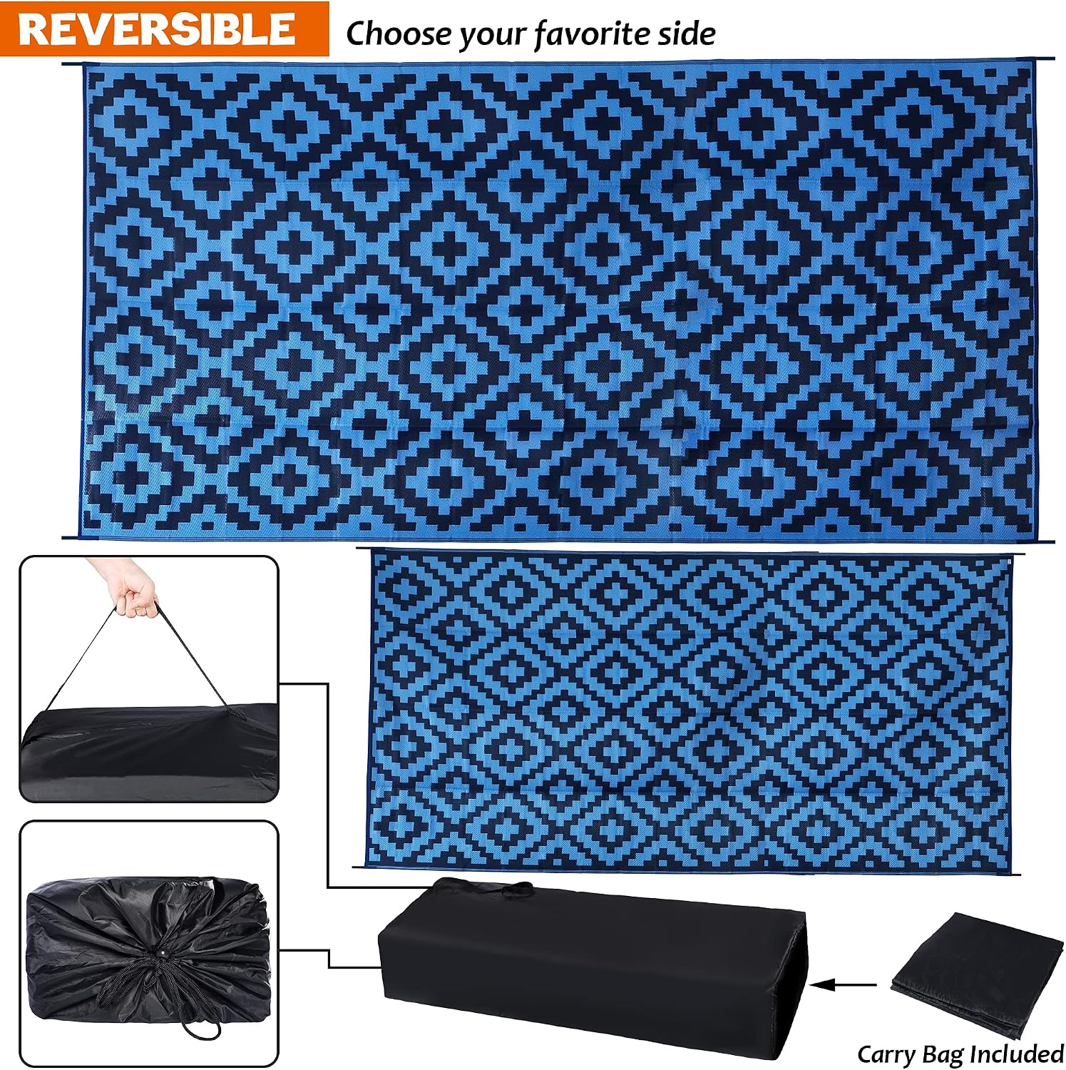 Водонепроницаемый уличный ковр – обзор и цена Outdoor Camping Rugs 9X18
