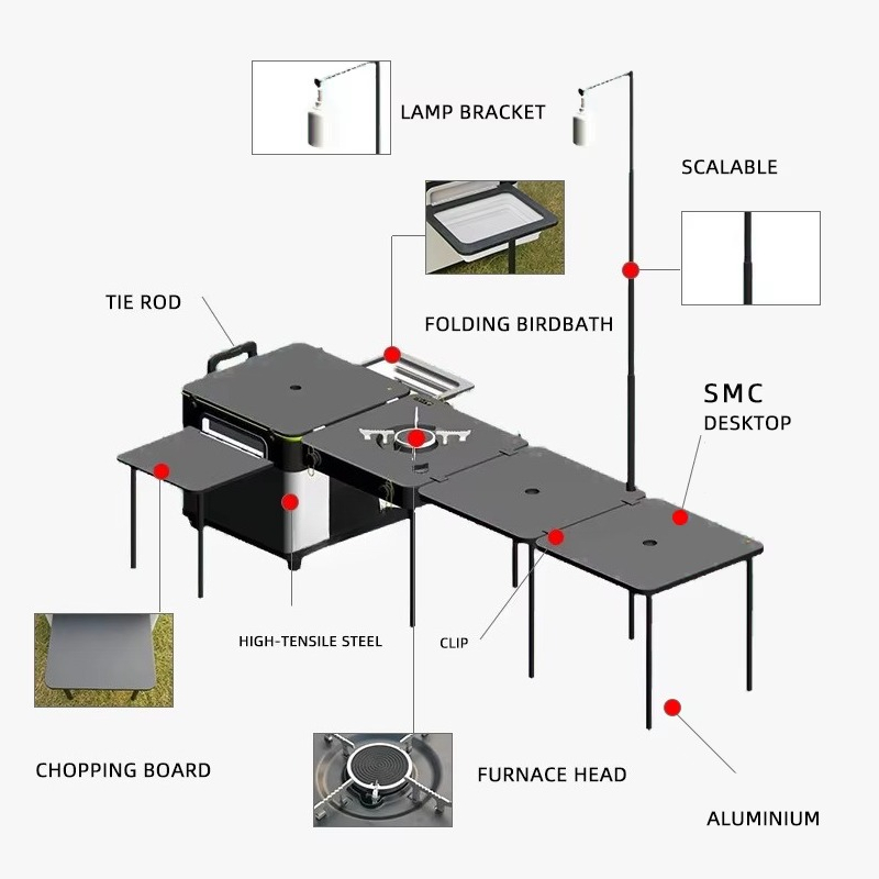 Высококачественный портативный – обзор и цена Outdoor Camping Kitchen Set